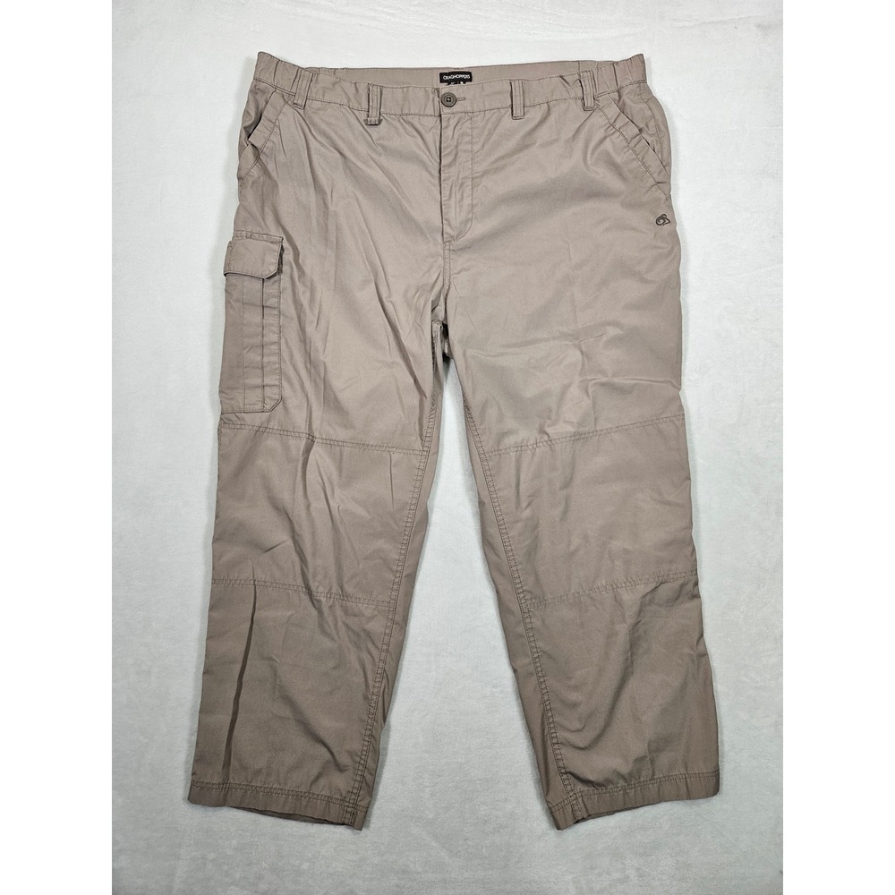 Craghoppers Mens 42R Tan Khaki Cargo Hiking Pants Outdoor Utility Trousers